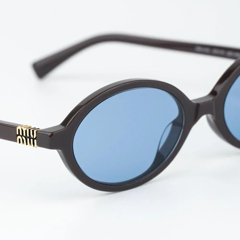 Miu Miu REGARD Women Sunglasses Moka Blue MU04ZS 22C60O NEW AUTHENTIC